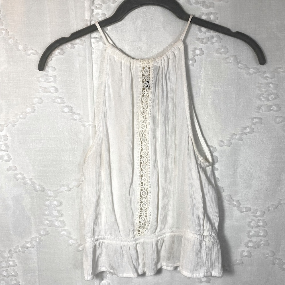 Divided by H&M white peplum top size 2
